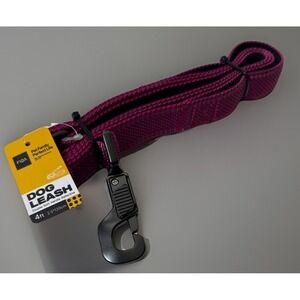 FIDA Double Soft Handle Night Walker‎ Reflective 4" Dog Leash ROSE Fuchsia